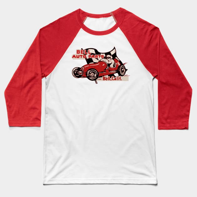 Bell Auto Parts Baseball T-Shirt by Midcenturydave